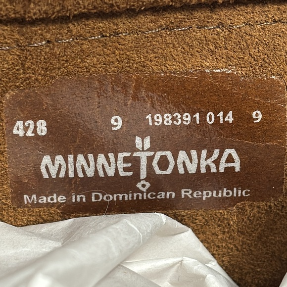 Minnetonka Women's 9 Moccasins Suede Fringe Lace Up Ankle Boots - Picture 4 of 11